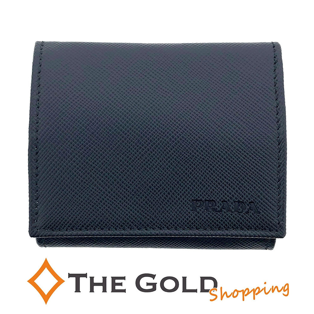 Prada Coin Wallet Saffiano Purse Nero Black